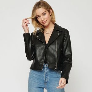 Dynamite Faux Leather Jacket (Silver Hardware) - Size M